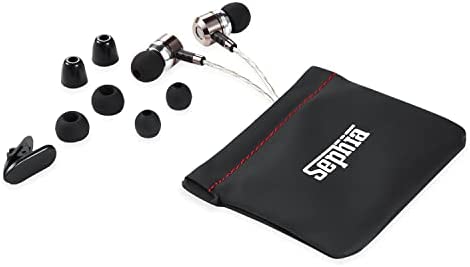 sephia SP3060 Earbuds Wired in Ear Headphones with Tangle-Free Cord Noise Isolating Earphones Deep Bass Case Ear Buds 3.5 mm Jack Plug - Image 6