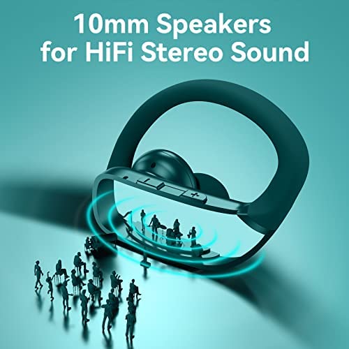 Wireless Earbuds Bluetooth Headphones 48hrs Play Back Sport Earphones with LED Display Over-Ear Buds with Earhooks Built-in Mic Headset for Workout Green BMANI-VEAT00L - Image 5