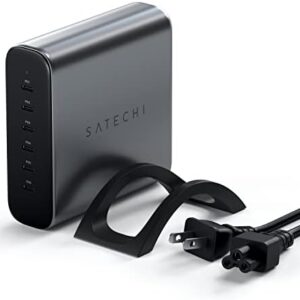 Satechi 200W 6-Port GaN Charger - 2X 140W USB-C and 4X USB-C, Fast Charging Travel Station for Apple and Most Thunderbolt Devices