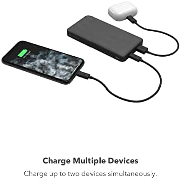 mophie Powerstation with PD Power Bank - 10,000 mAh Large Internal Battery, (1) USB-A Port and (1) 18W USB-C PD Fast Charging Input/Output Port, Travel-Friendly, Includes USB-A to USB-C Power Cord - Image 4