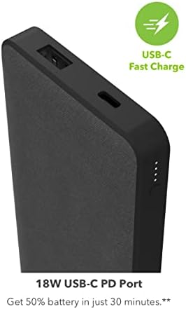 mophie Powerstation with PD Power Bank - 10,000 mAh Large Internal Battery, (1) USB-A Port and (1) 18W USB-C PD Fast Charging Input/Output Port, Travel-Friendly, Includes USB-A to USB-C Power Cord - Image 6