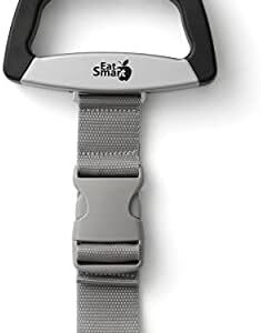 Eat Smart SmartGrip Portable Instant Read Digital Handheld Luggage Scale, Compact, Easy to Read, Lightweight, Durable, High 110 lb Capacity, Battery Included, Silver