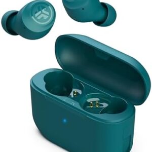 JLab Go Air Pop True Wireless Bluetooth Earbuds + Charging Case, Teal, Dual Connect, IPX4 Sweat Resistance, Bluetooth 5.1 Connection, 3 EQ Sound Settings Signature, Balanced, Bass Boost