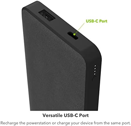 mophie Powerstation with PD Power Bank - 10,000 mAh Large Internal Battery, (1) USB-A Port and (1) 18W USB-C PD Fast Charging Input/Output Port, Travel-Friendly, Includes USB-A to USB-C Power Cord - Image 3