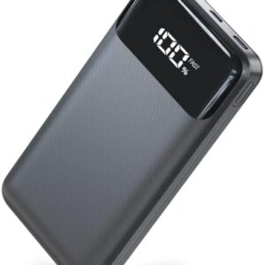 Portable Charger, 20000mAh Power Bank with Digital Display, 20W Fast Charging Battery Pack with USB C/USB A Output, Cell Phone Charger for iPhone 15/14 Samsung Pixel AirPods and More