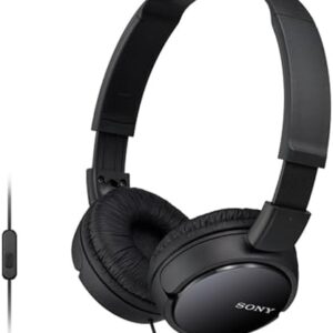 Sony ZX Series Wired On-Ear Headphones with Mic, Black MDR-ZX110AP