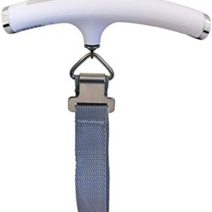 Escali Velo 11050W Hanging Digital Readout Portable Travel Compact Luggae Scale, 110lb Capacity, White