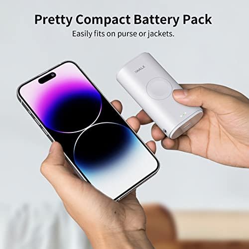 iWALK Portable Charger for iWatch, 9000mAh Power Bank with Built in Cable, Battery Pack Charger Portable Compatible with Apple Watch Series 8/7/6/Se/5/4/3/2, iPhone14/13/12/12 Pro Max/ 11/6s - Image 5