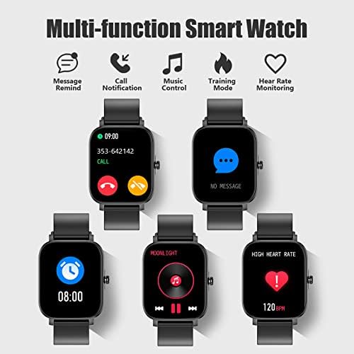 Smart Watch, Fitness Tracker SmartWatch for Android/iOS Phones, 1.69" Full Touch Screen with Heart Rate Sleep, Step Counter, IP68 Waterproof Smart Watches for Man/Women - Image 2