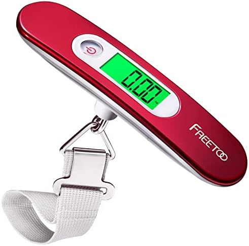 FREETOO Luggage Scale Portable Digital Hanging Scale for Travel, Suitcase Weight Scale with Superior Piano Lacquer 110 Lb/ 50Kg Capacity, Battery Included