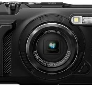 OM SYSTEM Tough TG-7 Black Underwater Camera, Waterproof, Freeze Proof, High Resolution Bright, 4K Video 44x Macro Shooting (Successor Olympus TG-6)