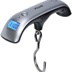 Digital Hanging Luggage Scale for Traveling or Weighing Suitcases, Backlit LCD Screen 110lbs x 0.2lbs, LS-110 - AMERICAN WEIGH SCALES