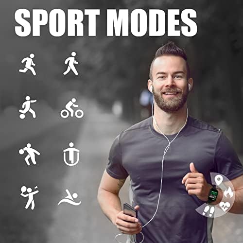 Smart Watch, Fitness Tracker SmartWatch for Android/iOS Phones, 1.69" Full Touch Screen with Heart Rate Sleep, Step Counter, IP68 Waterproof Smart Watches for Man/Women - Image 3