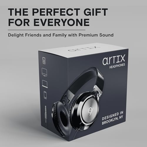 ARTIX CL750 On-Ear Headphones Wired with Mic — Noise Isolating Plug in Headphones, Computer Headphones with Microphone, Headphones for Laptop, Headphones Corded, Headphones with Cord (Aux Jack 3.5mm) - Image 9