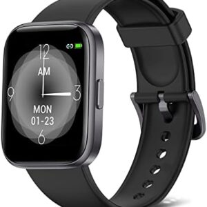ASWEE Smart Watch Fitness Tracker with 24/7 Heart Rate, Blood Oxygen Blood Pressure and Sleep Monitor, 1.7'' Full Touch Screen 5 ATM Waterproof Smartwatch, Step Counter Watch for Women Men Kids