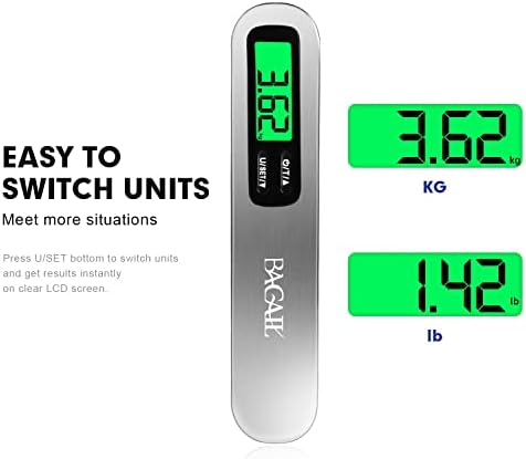 BAGAIL Digital Luggage Scale, 110lbs Hanging Baggage Scale with Backlit LCD Display, Portable Suitcase Weighing Scale, Travel Luggage Weight Scale with Hook, Strong Straps for Travelers - Image 2