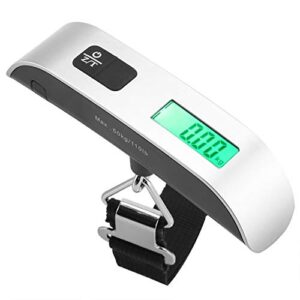Digital Luggage Scale, LCD Display Portable Handheld Baggage Scale with Hook for Travel, Suitcase or Carry Bag, 110 Pounds