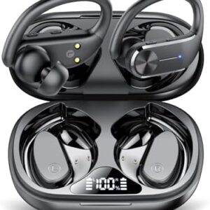 Ear buds Wireless Bluetooth Earbuds Sports 2024 NEW Earhooks Headphones Bluetooth 5.3 Earphones 58H Playtime IP8 Waterproof Powerful Bass over ear Headphones with LED Display Usb C for Gym/Running