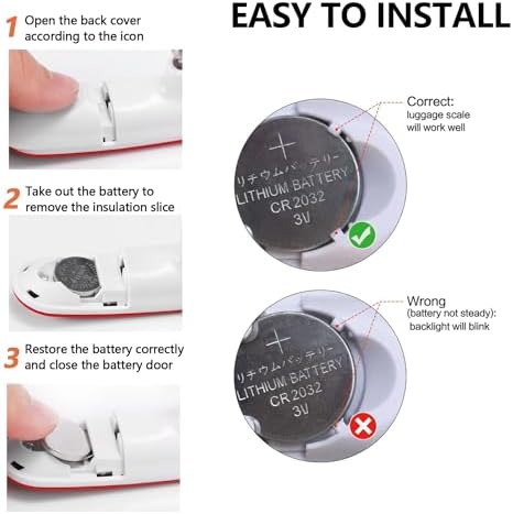 FREETOO Luggage Scale Portable Digital Hanging Scale for Travel, Suitcase Weight Scale with Superior Piano Lacquer 110 Lb/ 50Kg Capacity, Battery Included - Image 7