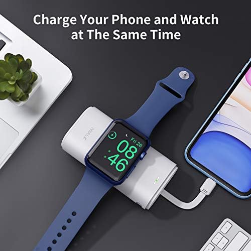 iWALK Portable Charger for iWatch, 9000mAh Power Bank with Built in Cable, Battery Pack Charger Portable Compatible with Apple Watch Series 8/7/6/Se/5/4/3/2, iPhone14/13/12/12 Pro Max/ 11/6s - Image 4