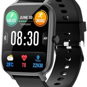 Smart Watch, Fitness Tracker SmartWatch for Android/iOS Phones, 1.69" Full Touch Screen with Heart Rate Sleep, Step Counter, IP68 Waterproof Smart Watches for Man/Women
