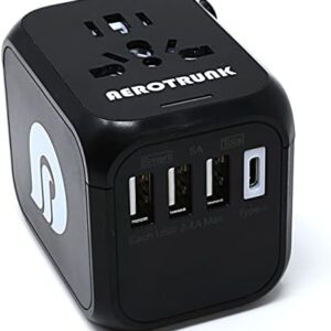 Universal Travel Adapter Wall Charger - More Than 150 Countries - 4 USB Ports
