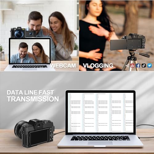 48MP Digital Cameras for Photography, 4K Autofocus Vlogging Camera for YouTube with 32GB TF Card & 2 Batteries,16X Zoom Anti-Shake Video Camera with 52mm Wide Angle and Macro Lens - Image 7