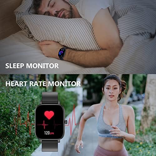 Smart Watch, Fitness Tracker SmartWatch for Android/iOS Phones, 1.69" Full Touch Screen with Heart Rate Sleep, Step Counter, IP68 Waterproof Smart Watches for Man/Women - Image 6