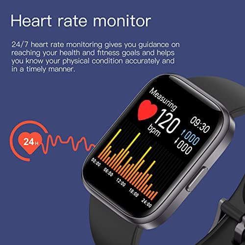 ASWEE Smart Watch Fitness Tracker with 24/7 Heart Rate, Blood Oxygen Blood Pressure and Sleep Monitor, 1.7'' Full Touch Screen 5 ATM Waterproof Smartwatch, Step Counter Watch for Women Men Kids - Image 6