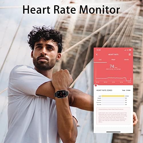 Smart Watch(Call Receive/Dial), Full Touch Screen SmartWatch for Android and iOS Phones Compatible Fitness Tracker with Heart Rate,Sleep,Blood Oxygen,Step Counter for Men Women - Image 5