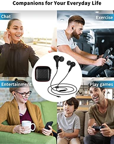 USB C Headphone for Samsung S23 FE S22 S21 S20 A53 A54 Wired Earbuds Magnetic in-Ear Type C Earphone with Microphone Volume Control Bass Stereo Noise Canceling - Image 7