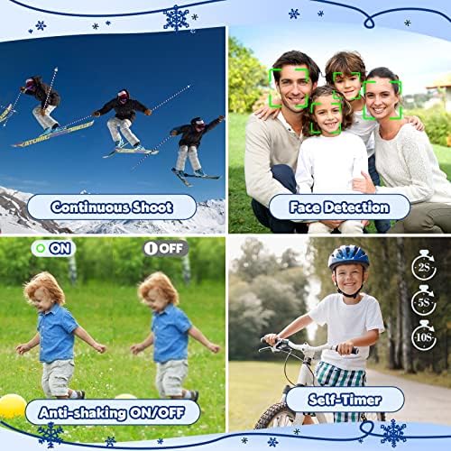 Digital Camera, 1080P 48MP Autofocus Kids Video Digital Camera with 32GB Memory Card 16X Digital Zoom, Compact Point and Shoot Vlogging Mini Camera for Teens Children Boys Girls Students - Image 6