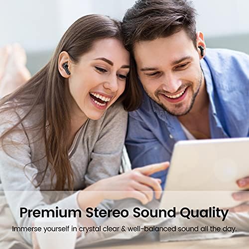 MIFA Wireless Earbuds Bluetooth Headphones 60Hrs Playtime with Charging Case & LED Power Display TWS IPX7 Waterproof Stereo Earphones in-Ear Touch Control 4 Mics Clear Call Headset for Workout, Black - Image 6