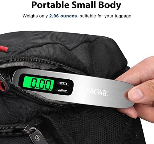 BAGAIL Digital Luggage Scale, 110lbs Hanging Baggage Scale with Backlit LCD Display, Portable Suitcase Weighing Scale, Travel Luggage Weight Scale with Hook, Strong Straps for Travelers - Image 7