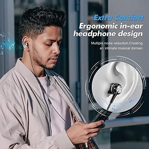 Wired Earbuds with Microphone 5 Pack, in-Ear Headphones with Heavy Bass, High Sound Quality Earphones Compatible with iPad, Laptop, MP3, Android Smartphones, Fits All 3.5mm Jack Device - Image 2