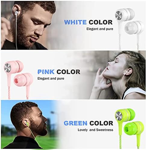 Wired Earbuds with Microphone 5 Pack, in-Ear Headphones with Heavy Bass, High Sound Quality Earphones Compatible with iPad, Laptop, MP3, Android Smartphones, Fits All 3.5mm Jack Device - Image 3