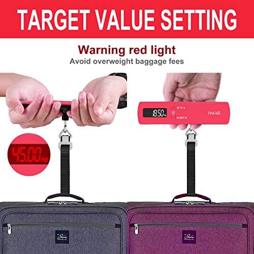 BAGAIL BASICS Digital Luggage Scale, 110lbs Hanging Baggage Scale with Backlit LCD Display, Portable Suitcase Weighing Scale, Travel Luggage Weight Scale with Hook, Strong Straps for Travelers - Image 6