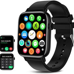 Smart Watch for iPhone/Android Phones (Answer/Make Calls) - 1.9" HD Screen Fitness Tracker : Heart Rate/Sleep Monitor/Pedometer/Calories, Multiple Sports Modes, Waterproof SmartWatch for Men Women