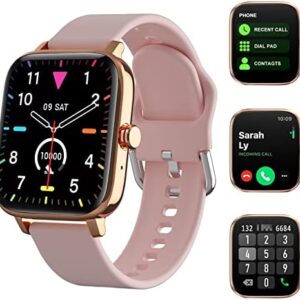 Smartwatch with Full Touch Screen, Text & Call, GPS, Sports Modes for Android & iOS - Pink