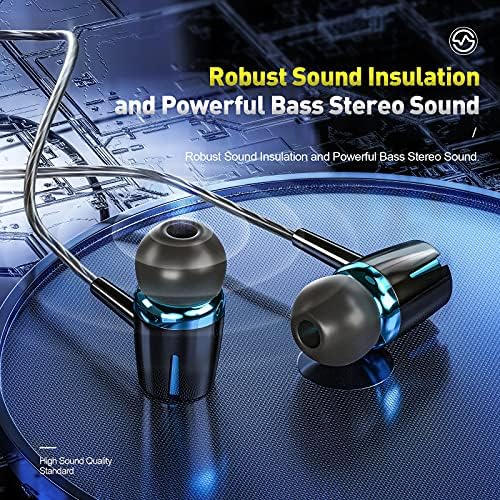 Wired Earbuds 5 Pack, Earbuds Headphones with Microphone, Earphones with Heavy Bass Stereo Noise Blocking, Compatible with iPhone, with iPad and Android Devices, MP3, Fits All 3.5mm Devices - Image 2