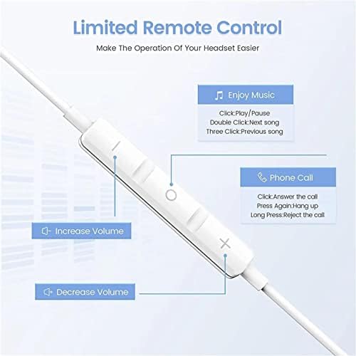 2 Pack-USB C Headphones for iPhone 15 Type C Earbuds Wired Earphones with Mic & Remote Control Noise Cancelling for iPhone 15 pro, iPad Pro, Galaxy S23/S22/S21/S20/Ultra Note 10/20, Pixel 7/6/6a/5/4 - Image 2