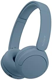 Sony WH-CH520 Best Wireless Bluetooth On-Ear Headphones with Microphone for Calls and Voice Control, Up to 50 Hours Battery Life with Quick Charge Function, Includes USB-C Charging Cable - Blue