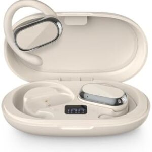 Butyoef Open Ear Headphones,360-Degree Panoramic Sound, DT4.0 Without Sound Loss,Air Conduction, 48H Range,LED Display,IPX7 Waterproof, Wireless Earbuds for Meeting, Driving,Traveling