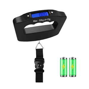 Digital Luggage Scale Luggage Scale Hanging Scale Backlit LCD Display Tare Function Up to 110lb / 50kg Luggage Scale Suitable for Travel, Family Life and Outdoor Fishing