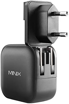 MINIX 66W Turbo 3-Port GaN Wall Charger 2 x USB-C Fast Charging Adapter, 1 x USB-A Quick Charge 3.0, Compatible with MacBook Pro Air, iPad Pro, iPhone 12/12 mini/11, Galaxy S9 S8 and More (NEO P1) - Image 3
