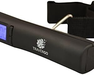 GoGreen Power (TR1320BK) Digital Luggage Scale, Digital Weighing Scale with Strap, Battery Powered Baggage Scale with Built-in lbs/kg Conversion, Measures up to 88 lbs / 39.9 kgs, Black