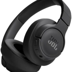 JBL Tune 720BT - Wireless Over-Ear Headphones Pure Bass Sound, Bluetooth 5.3, Up to 76H Battery Life and Speed Charge, Lightweight, Comfortable and Foldable Design (Black)
