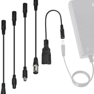 Uzi Charger Converter(5 Plugs Universal), Suitable for DC5.5mm-2.1/2.5mm Charger Output Port Conversion, to Meet The Needs of Different Devices, to Realize 1 Charger for Multiple Purpos.