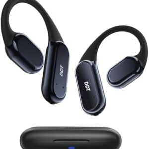 Ture Wireless Bone Conduction Earphones, OWS Open Ear Headphones with Earhooks, Bluetooth 5.3, Up to 60H Playtime with Case, IP68, AAC/SBC, for Cycling Yoga Workouts