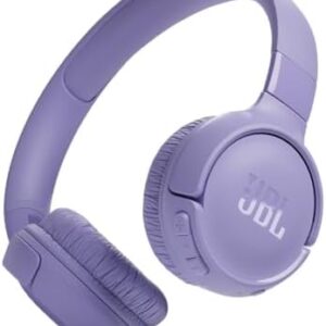 JBL Tune 520BT - Wireless On-Ear Headphones, Up to 57H Battery Life and Speed Charge, Lightweight, Comfortable and Foldable Design, Hands-Free Calls with Voice Aware (Purple)